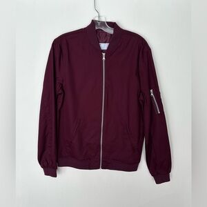 ASOS Deep Burgundy Bomber Jacket